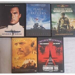 War & Military Action DVD Lot Under Siege Windtalkers Crimson Tide + More
